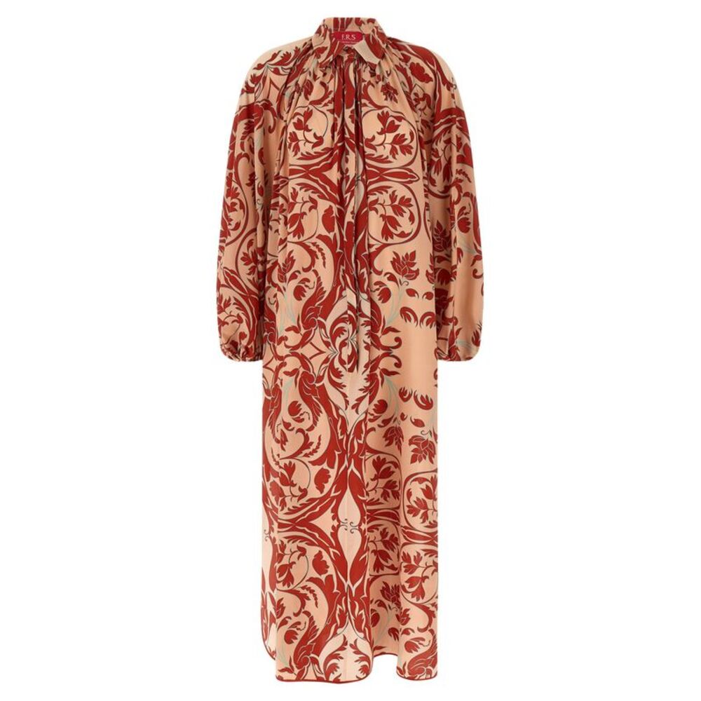 F.R.S. - FOR RESTLESS SLEEPERS Multicolor Silk Long Women's Dress - Picture 1 of 4